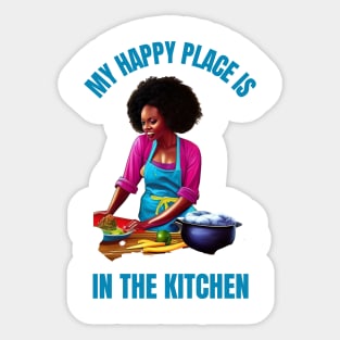 My Happy Place Is The Kitchen Sticker